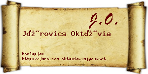 Járovics Oktávia névjegykártya